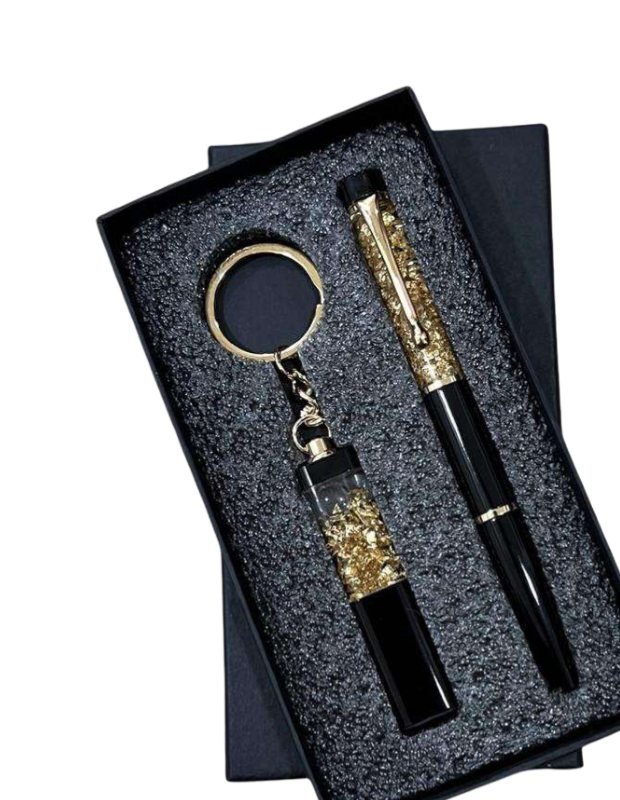 Executive pen and keychain gift set