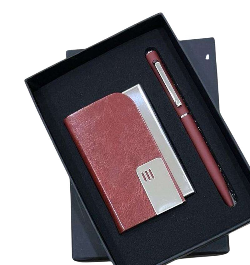 Premium cardholder and pen gift set