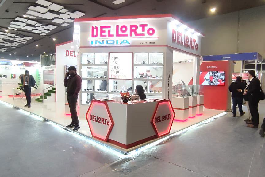 Dellorto India exhibition stall at DefExpo India 2020