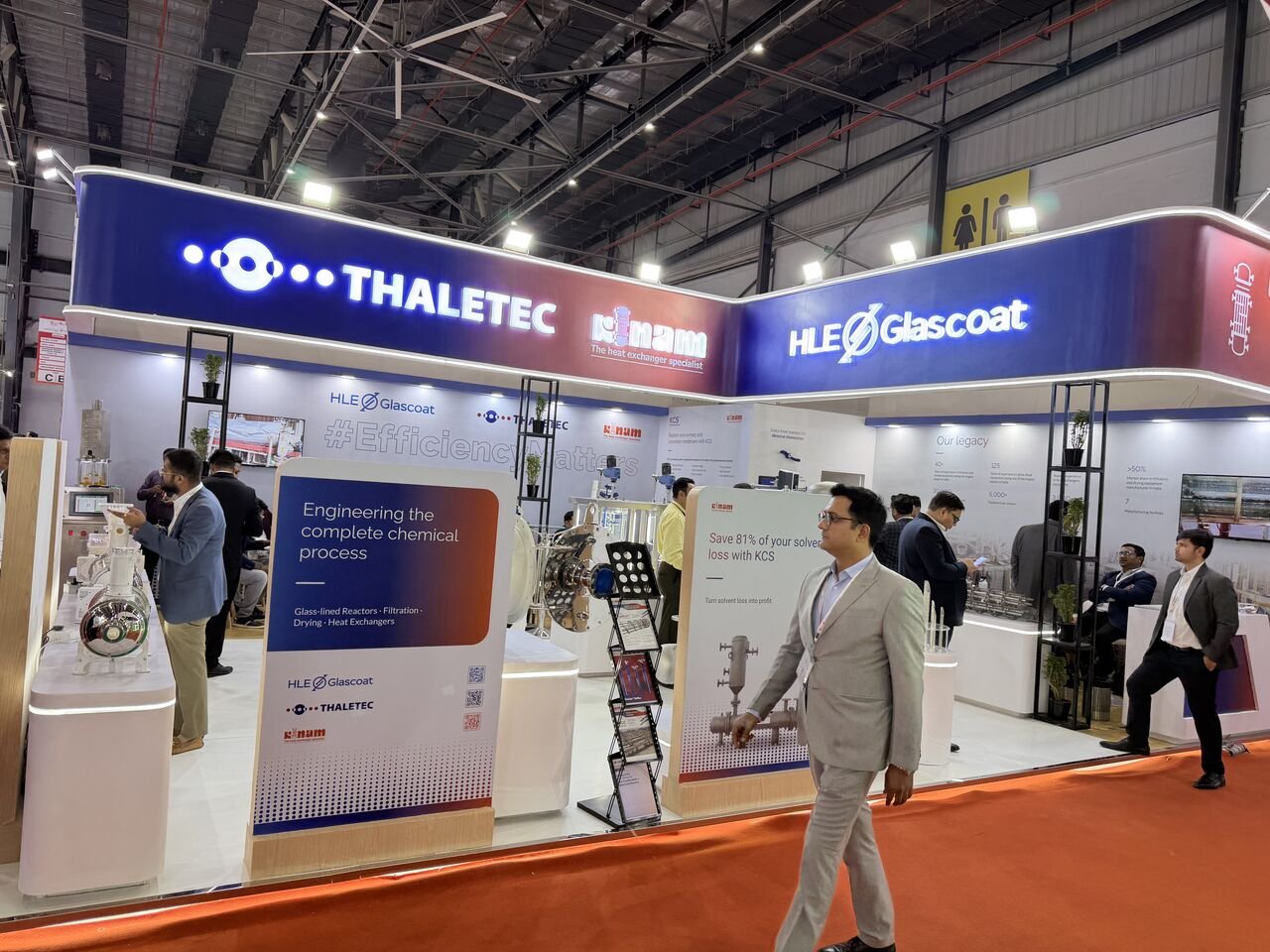 THALETEC and HLE Glascoat exhibition stall at ChemTech Pro Mumbai
