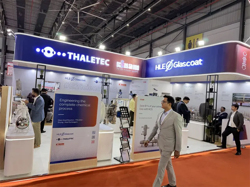 THALETEC and HLE Glascoat exhibition stall — ChemTech Pro Mumbai | ChalkWalk exhibition stand builders