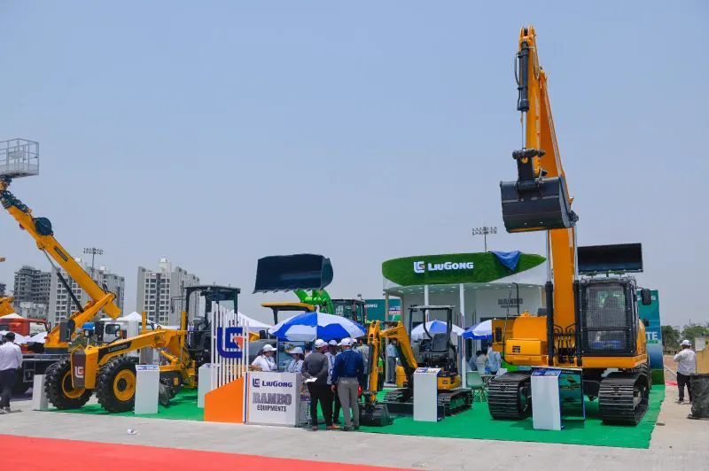 LiuGong exhibition stall — India InterMAT 2026 Pune | ChalkWalk exhibition stand builders
