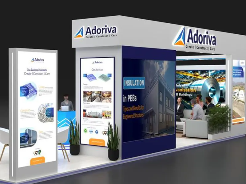 Adoriva exhibition stall — Steel Construction Expo 2025 Mumbai | ChalkWalk exhibition stand builders