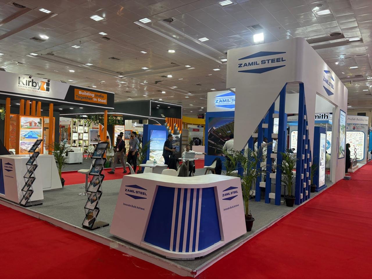 Zamil Steel exhibition stall corner entrance design