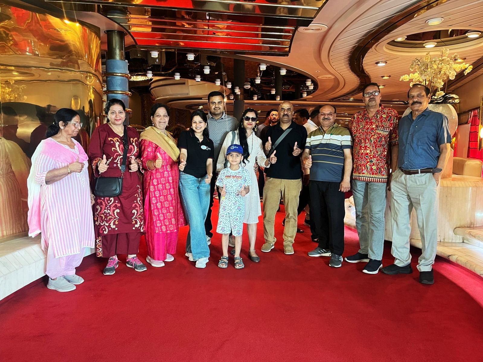 Client incentive trip celebration night aboard a cruise