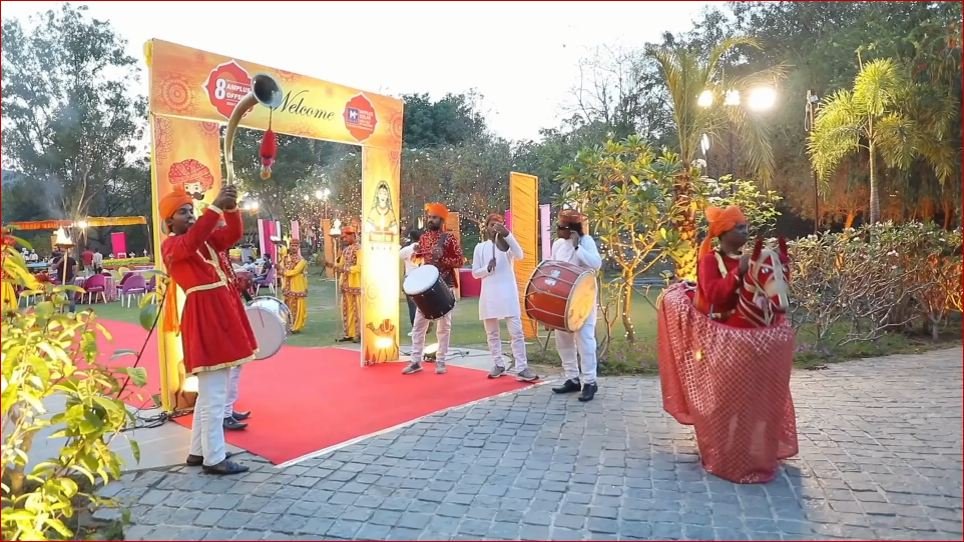 Amplus Solar Family Day traditional welcome experience | ChalkWalk corporate event management