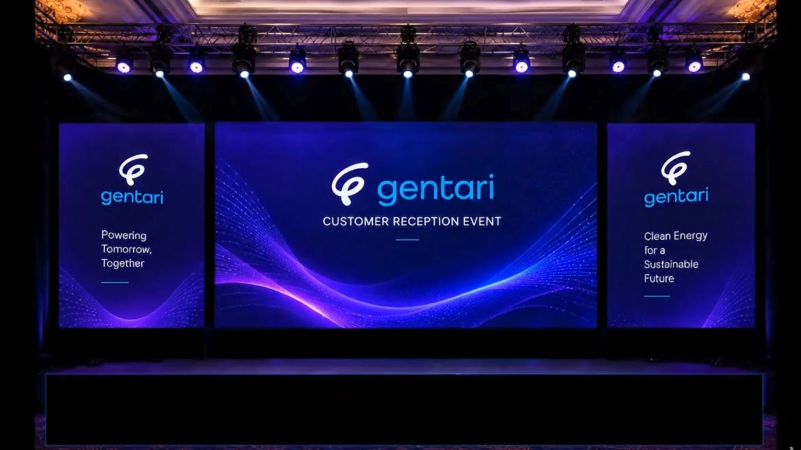 Gentari Customer Reception Event stage design | ChalkWalk corporate event management