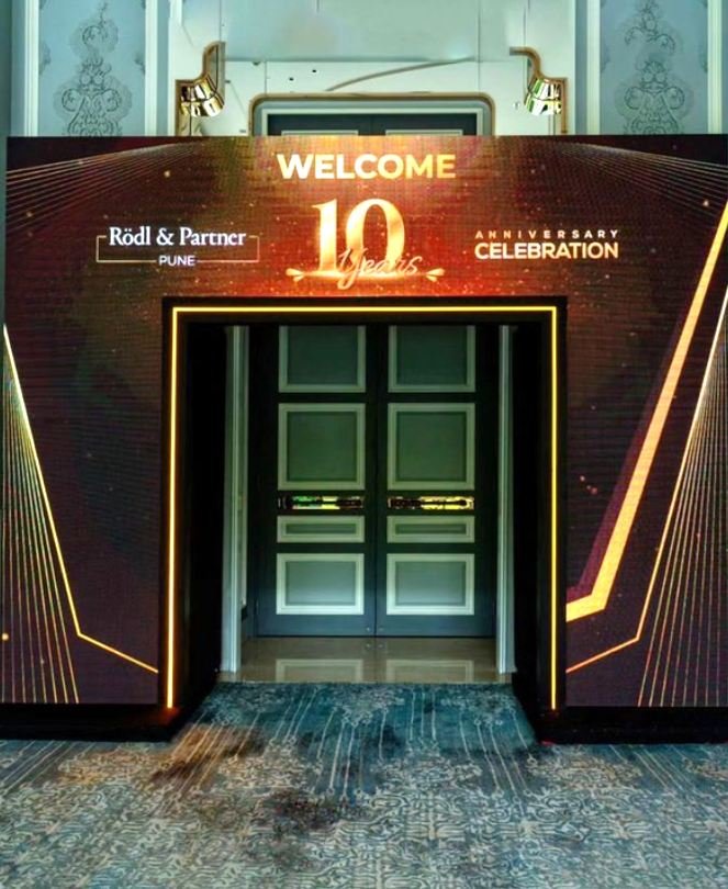 Rodl and Partner Pune 10th anniversary celebration entry gate