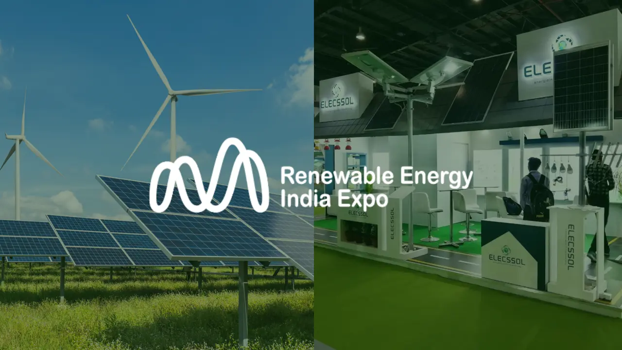 REI Renewable Energy India exhibition banner