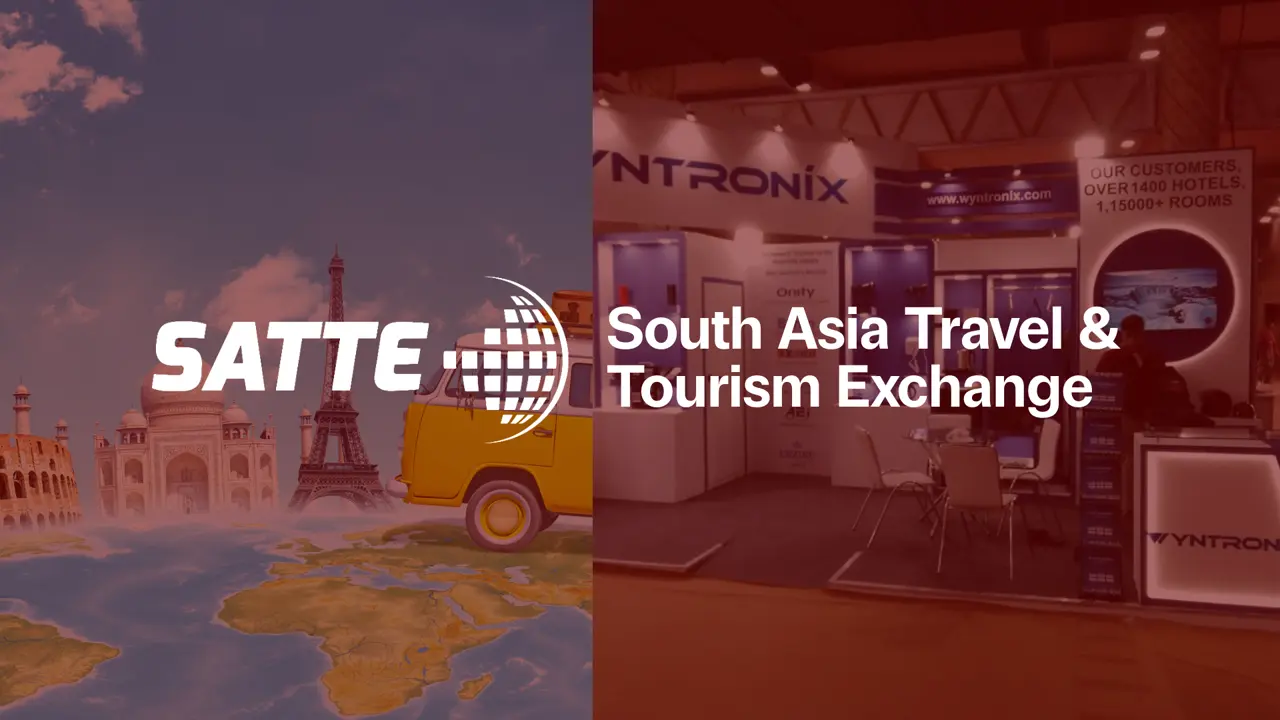 SATTE South Asia Travel & Tourism Exchange exhibition banner